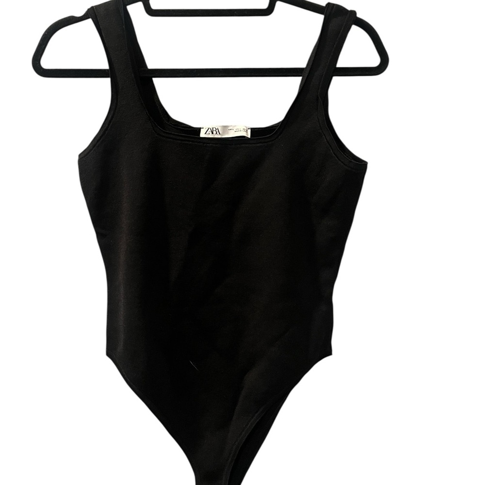 Zara Two Set Body Suit Rhinestone One Shoulder Blouse Size Large Women’s - Picture 2 of 12